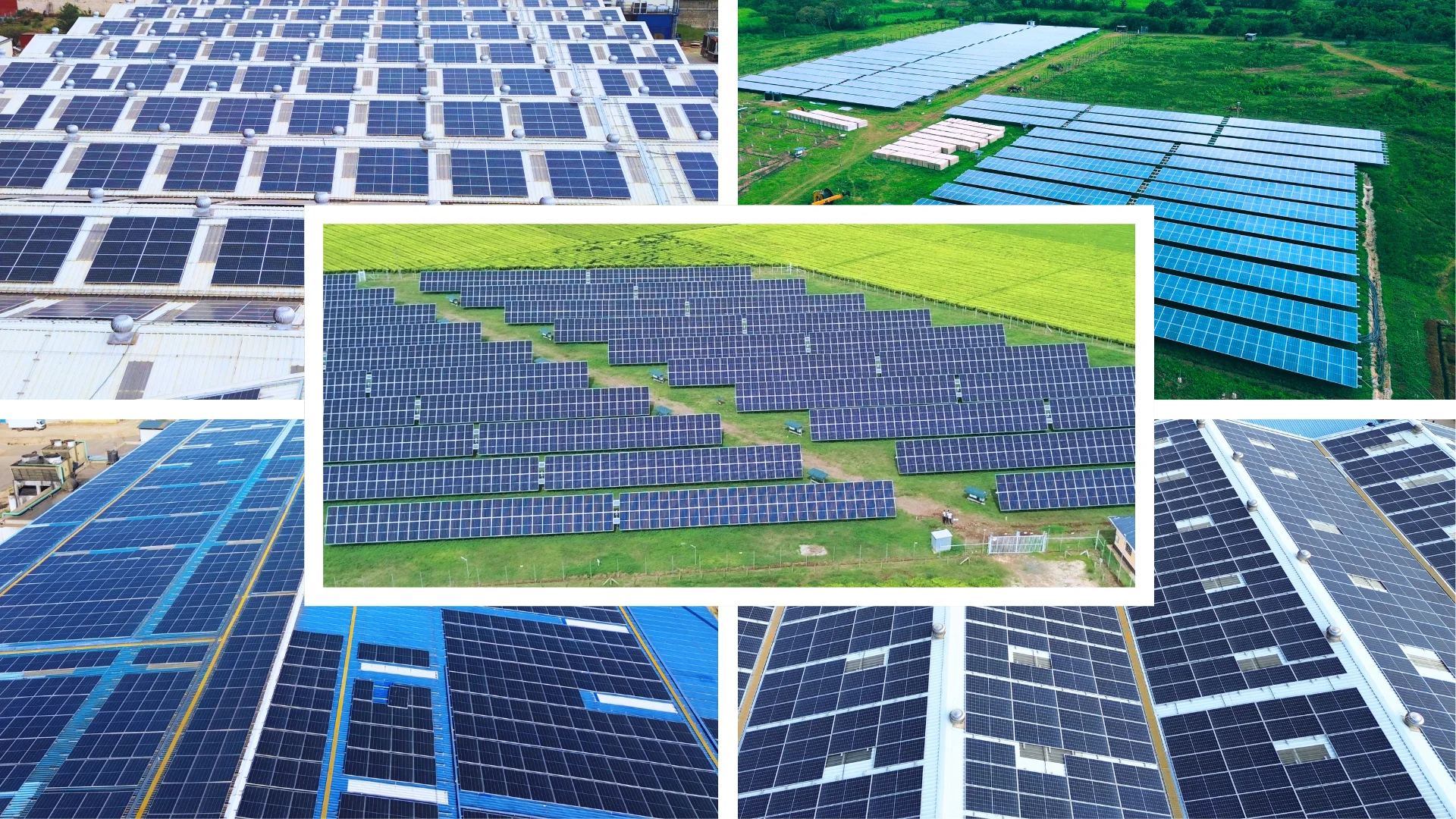 Industrial rooftop solar PV installation