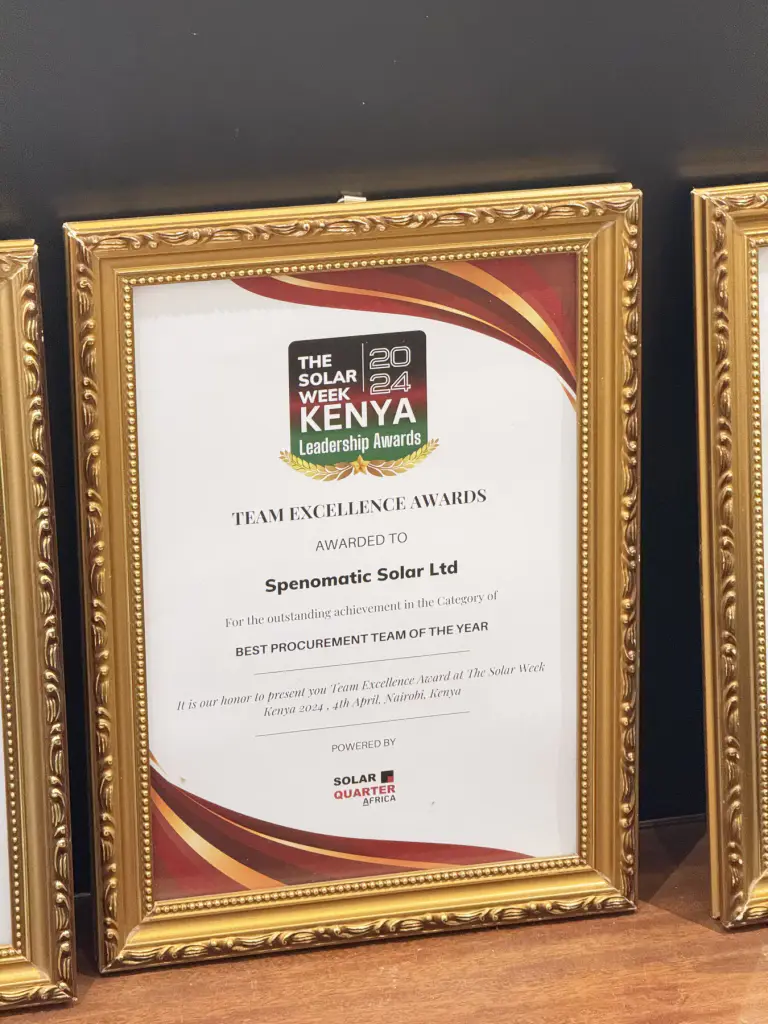 Best Procurement Team of the Year — Spenomatic Solar Ltd
