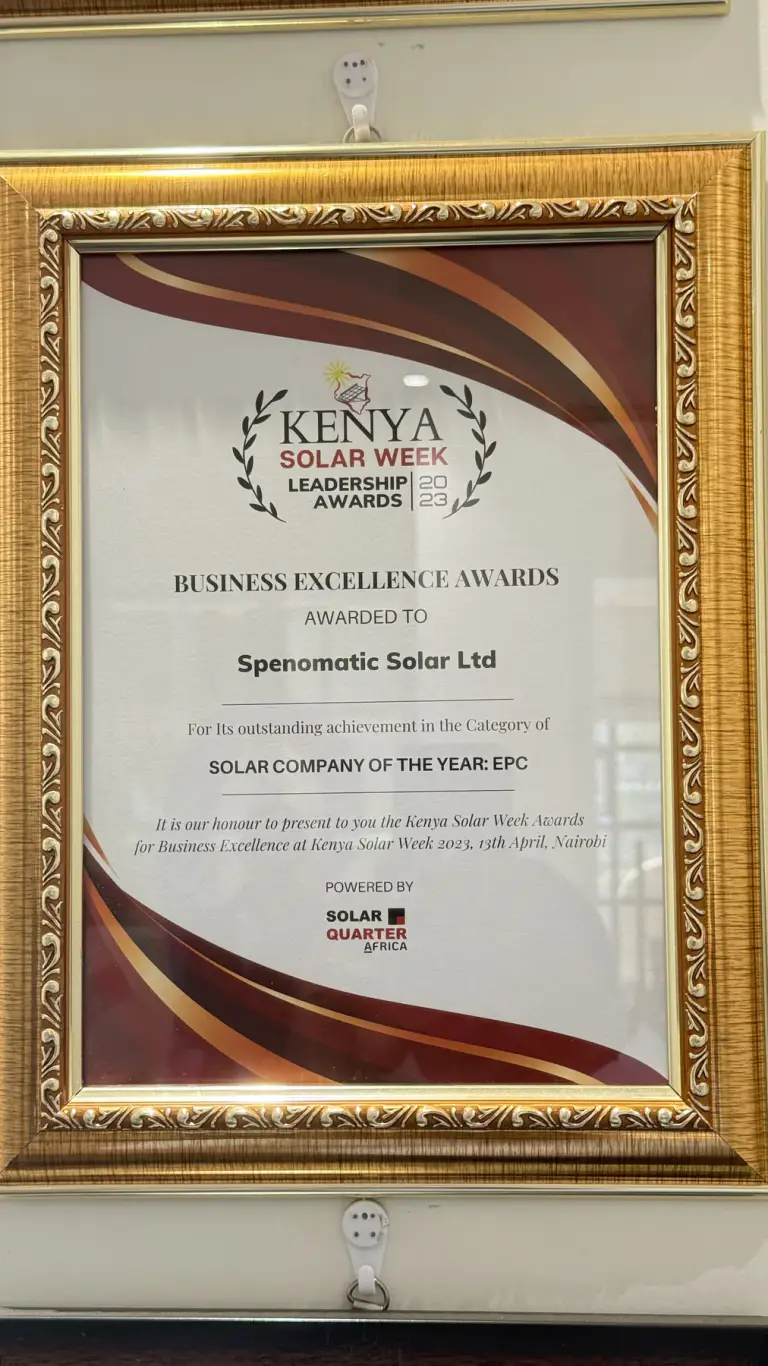 Solar Company of the Year: EPC — Spenomatic Solar Ltd
