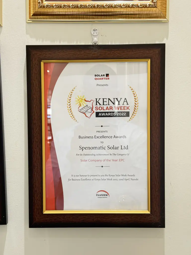 Solar Company of the Year: EPC — Spenomatic Solar Ltd