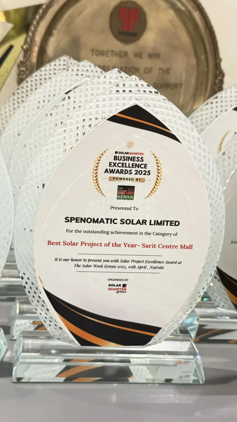 Best Solar Project of the Year - Sarit Centre Mall — Spenomatic Solar Ltd