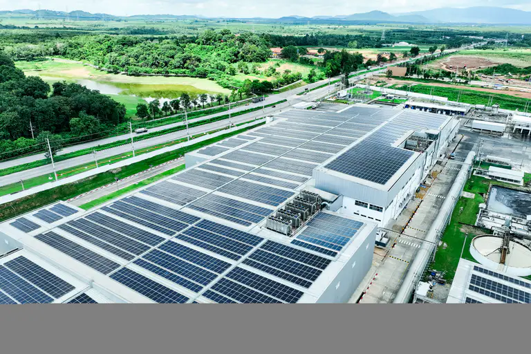 solar for factories Africa solar energy factory warehouse building solar panels roof industrial plant commercial