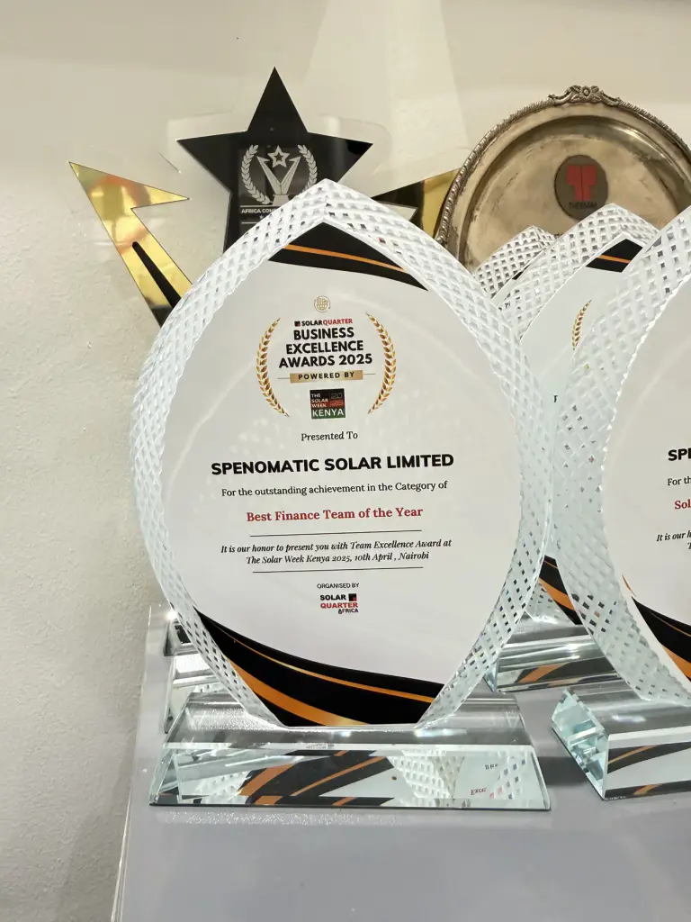 Best Finance Team of the Year — Spenomatic Solar Ltd