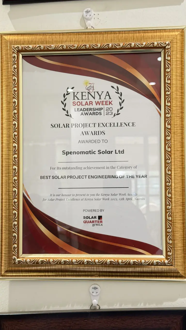 Best Solar Project Engineering of the Year — Spenomatic Solar Ltd