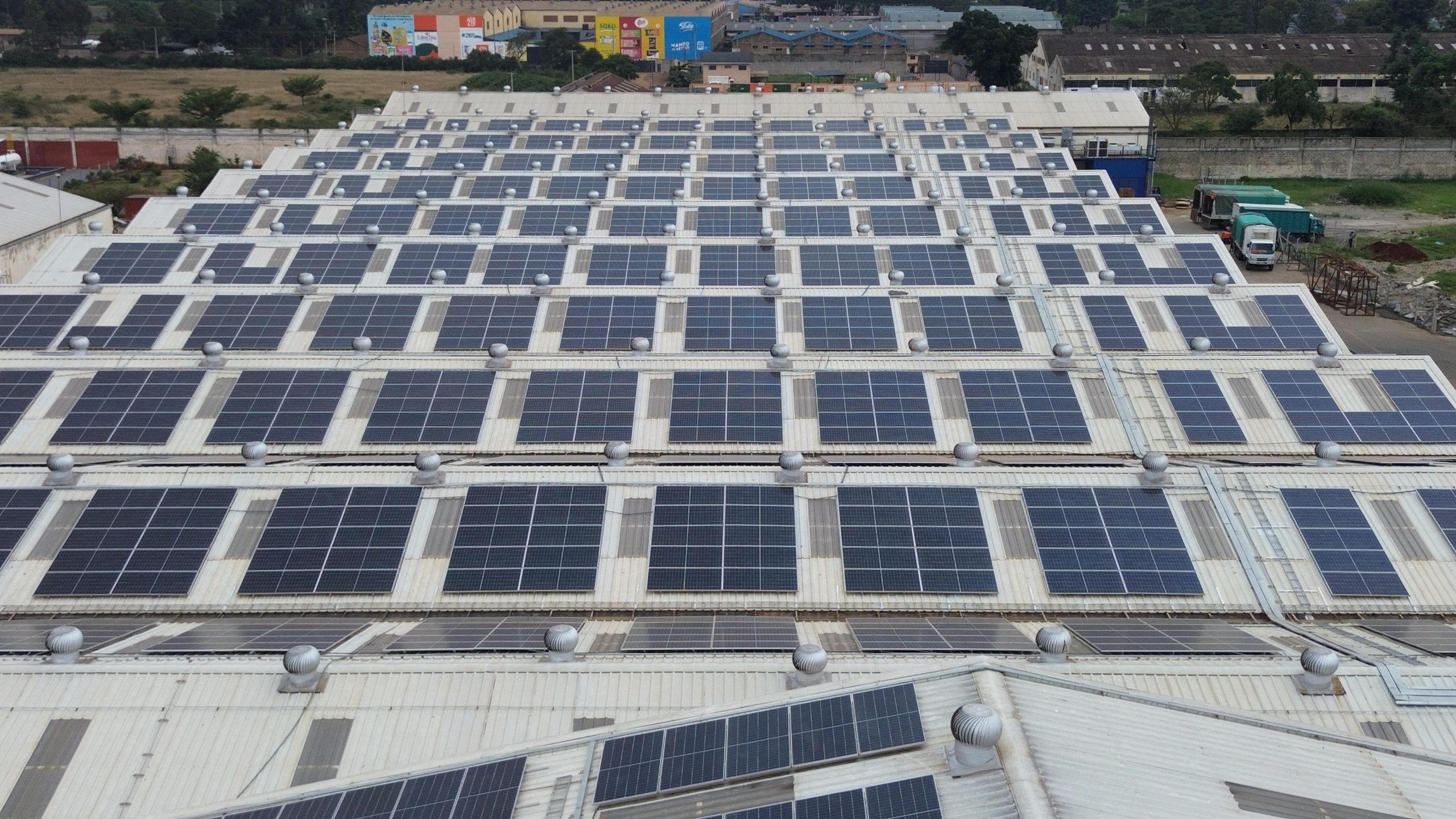 Solar panels on kenblest industry